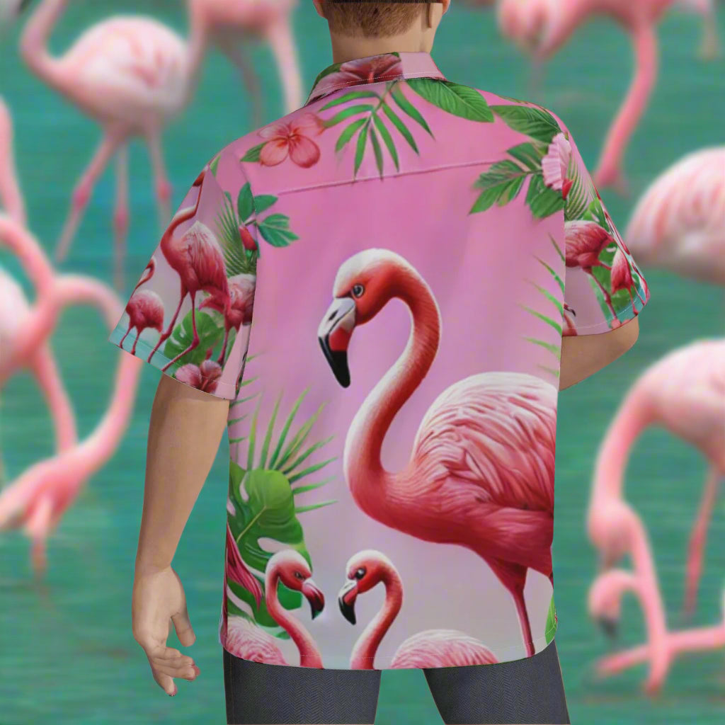 Flamingo Aloha Hawaiians Hawaiian Shirt Reverse