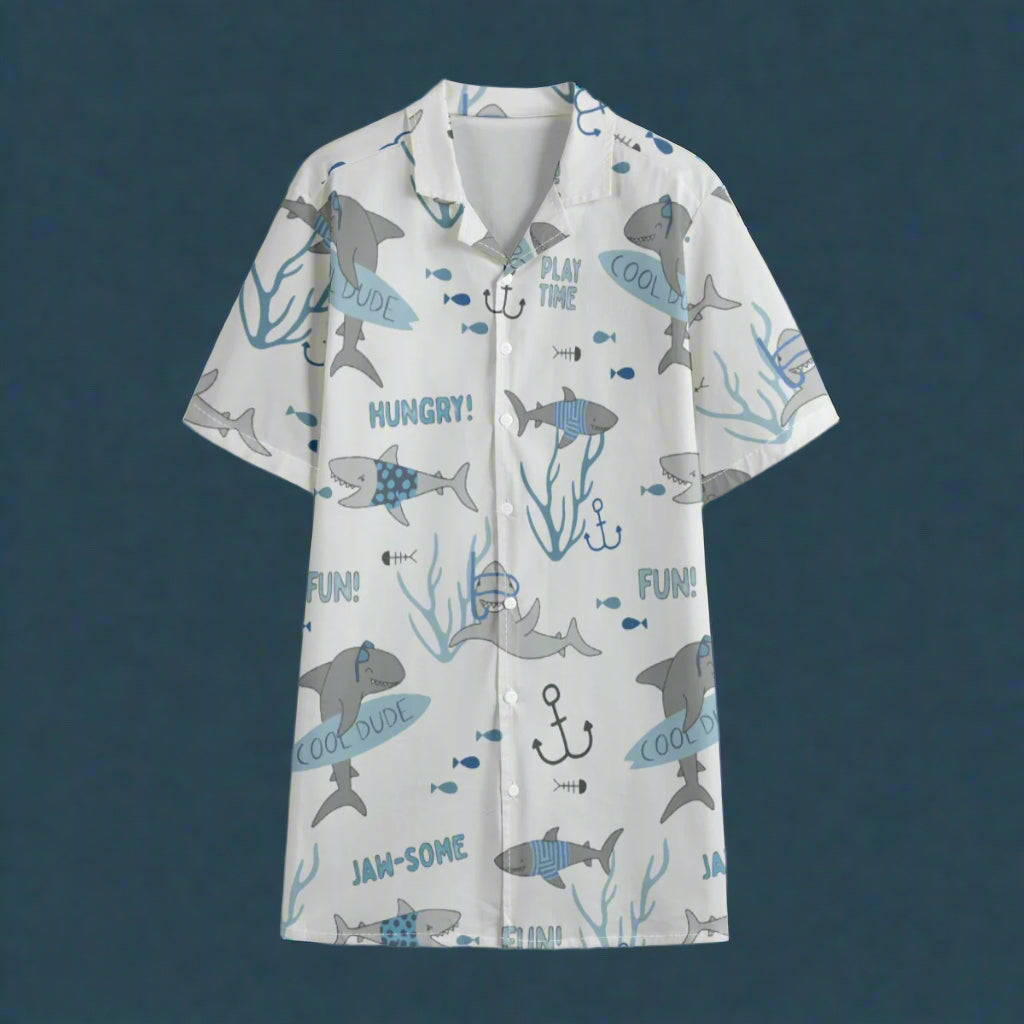 Hungry Sharks Hawaiian Shirt