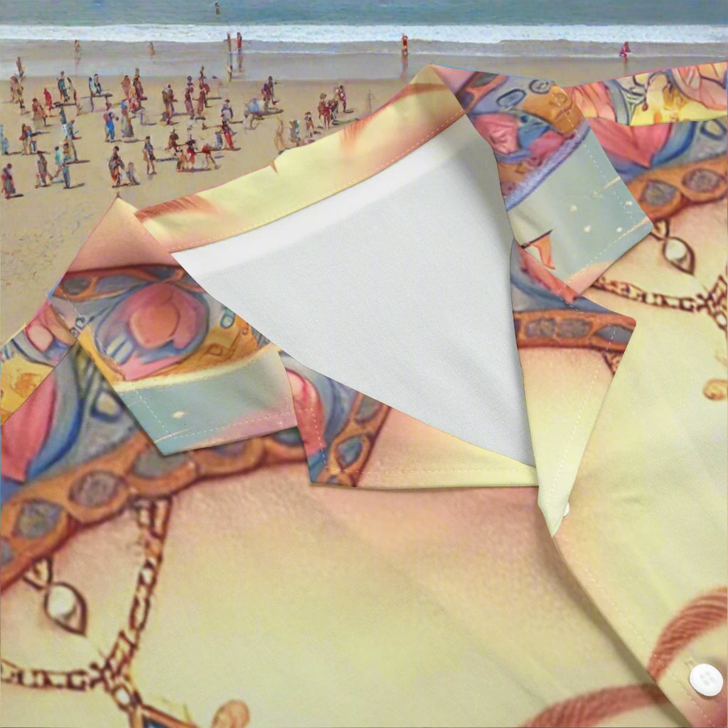 Aliens Saturn Parent Pair Hawaiian Shirt Rayon