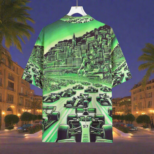 Motorsports Hawaiian Shirt Rayon