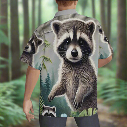 Raccoon Aloha Hawaiians Hawaiian Shirt Reverse