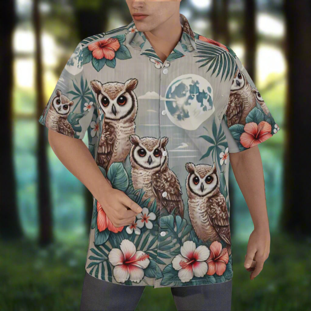 Three Owls Hawaiian Shirt Aloha Hawaiians