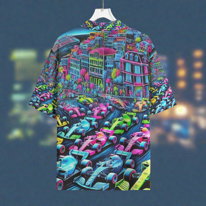 Motorsports Hawaiian Shirt Rayon