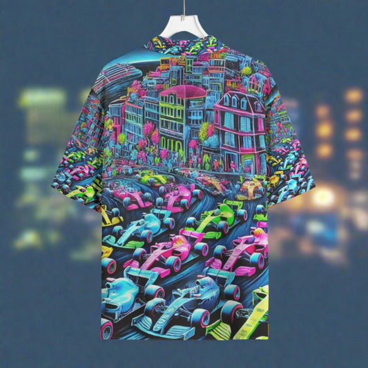 Motorsports Hawaiian Shirt Rayon
