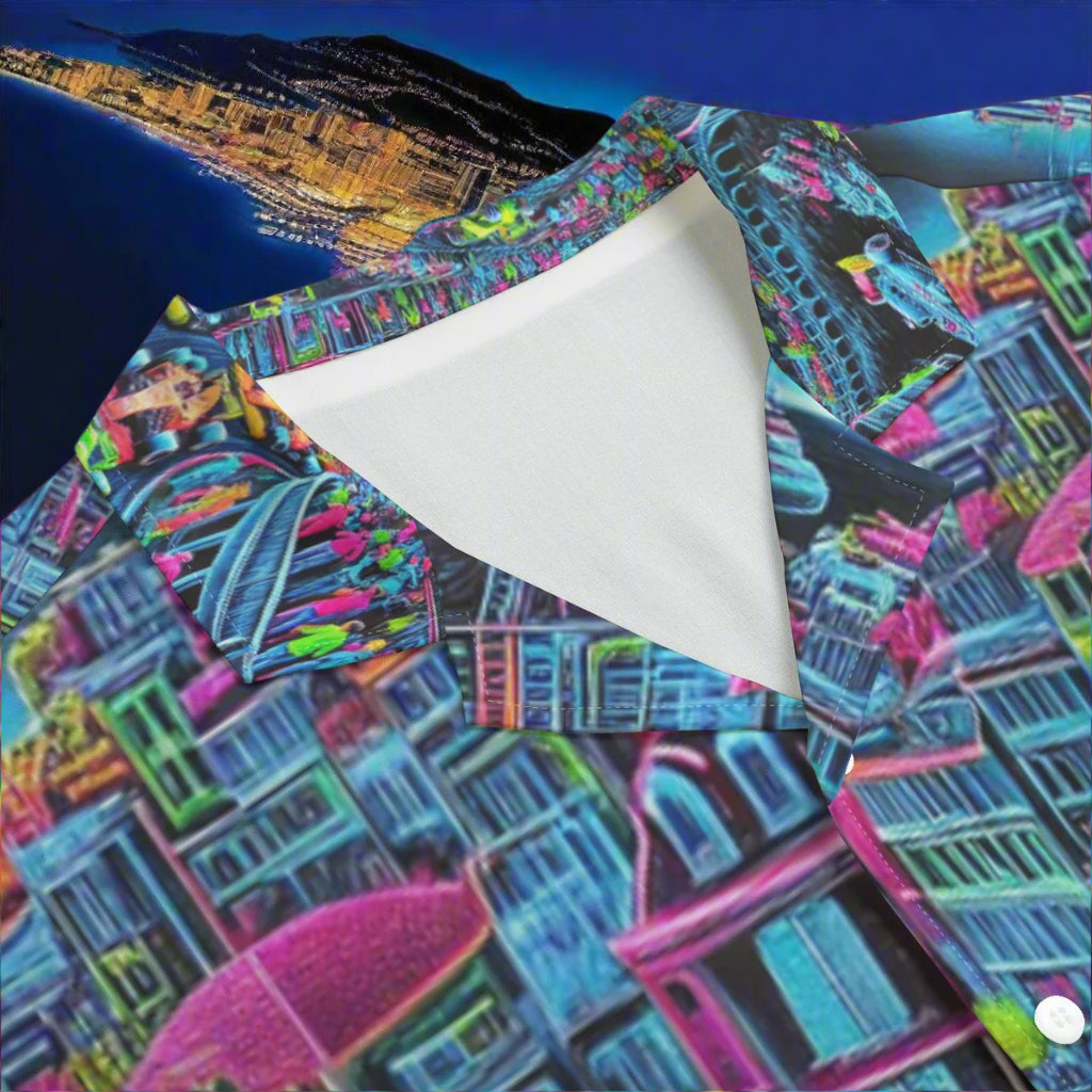 Motorsports Hawaiian Shirt Rayon