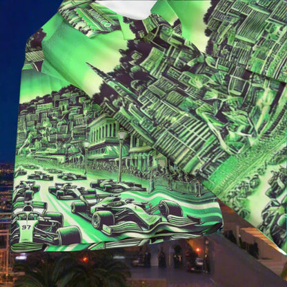 Motorsports Hawaiian Shirt Rayon